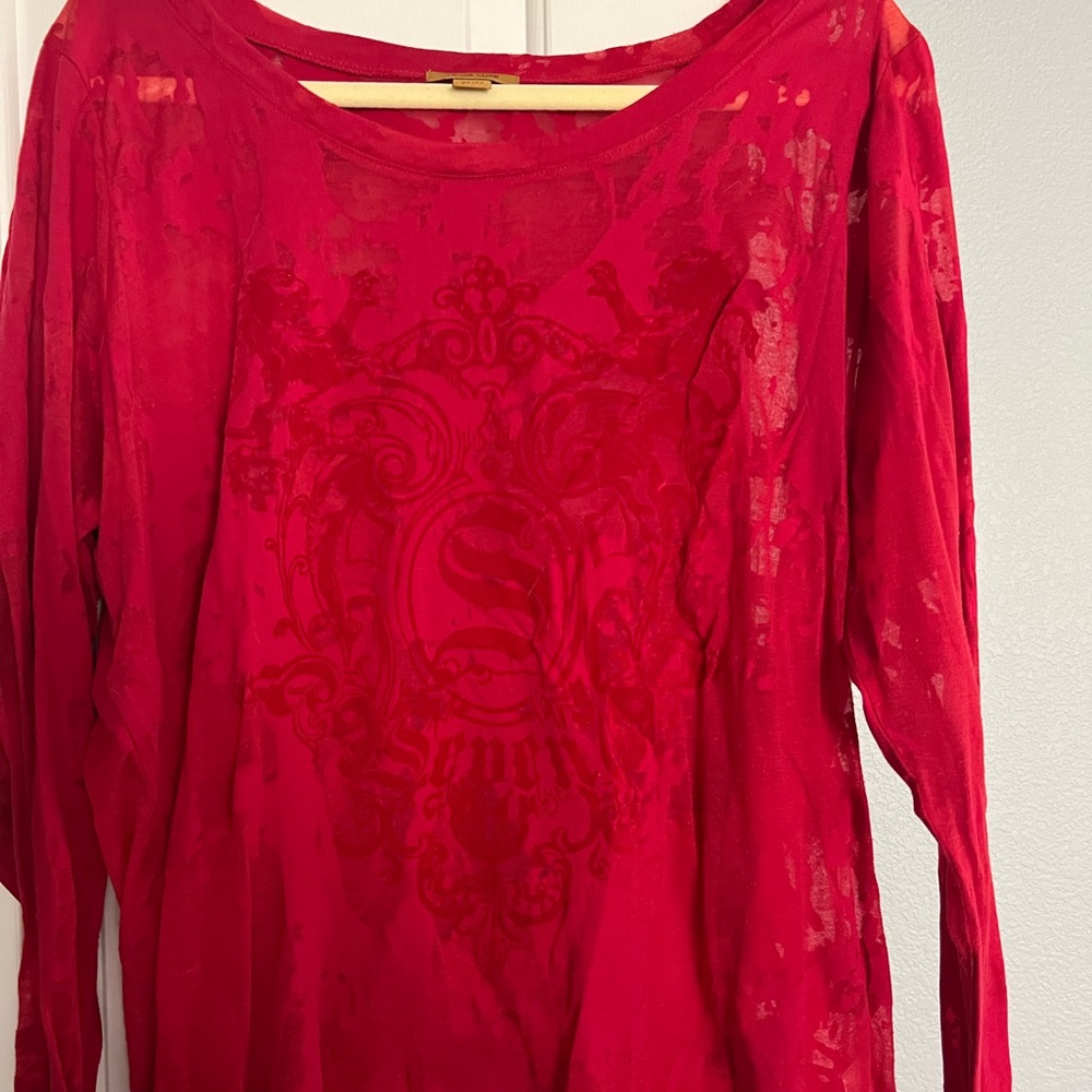 Vintage Seven red burnout t-shirt